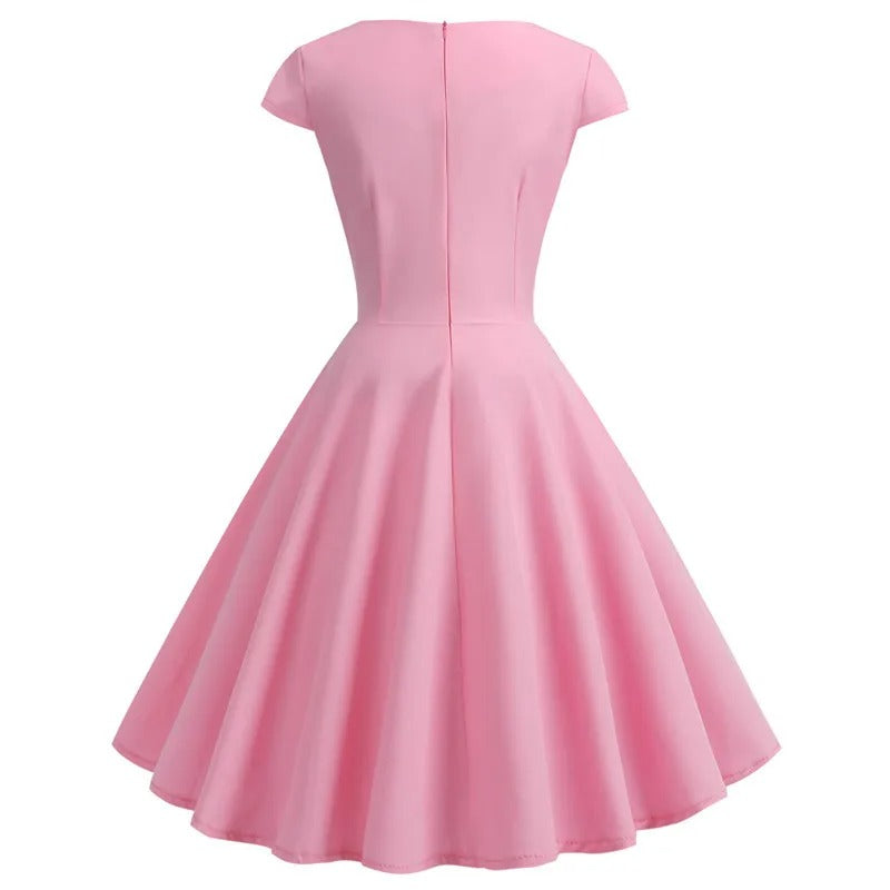 Dames A-Lijn Jurk Vintage Flatterende Pasvorm voor Zomer - Marlena-2