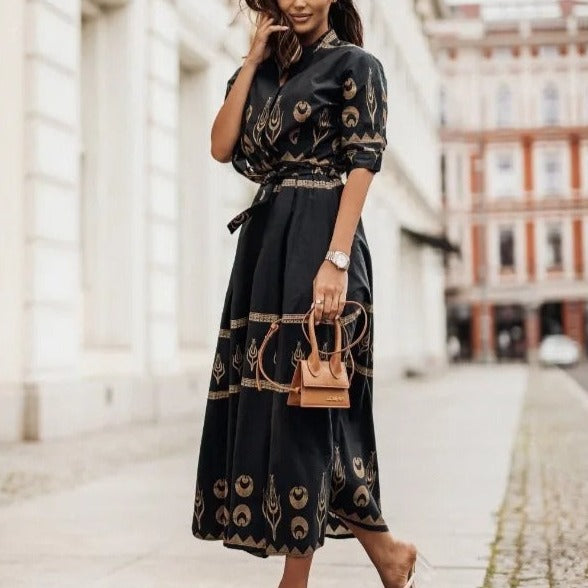 Dames Midi-jurk Elegante Getailleerde Pasvorm voor Speciale Gelegenheden - Sophie-4