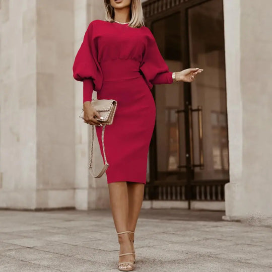 Variant image for Dames Midi Jurk Elegante Flatterende Pasvorm - Florentine-1