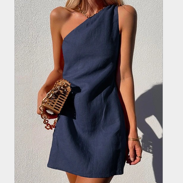 Variant image for Dames Maxi Jurk One-Shoulder Elegant Zomerdesign - Selina-9
