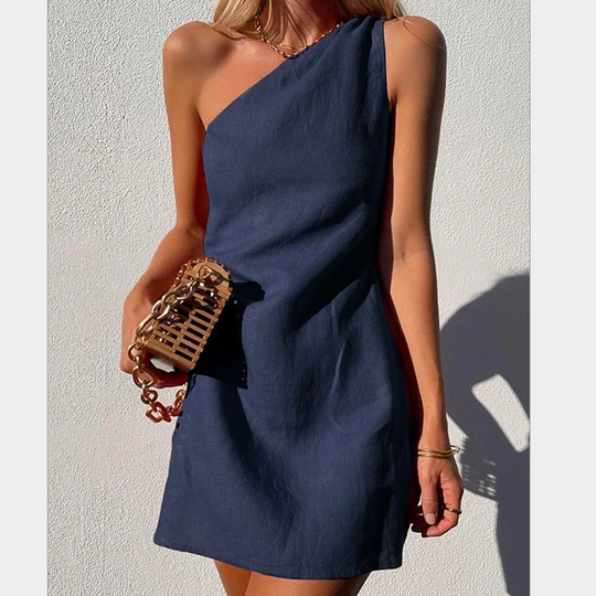 Variant image for Dames Maxi Jurk One-Shoulder Elegant Zomerdesign - Selina-9