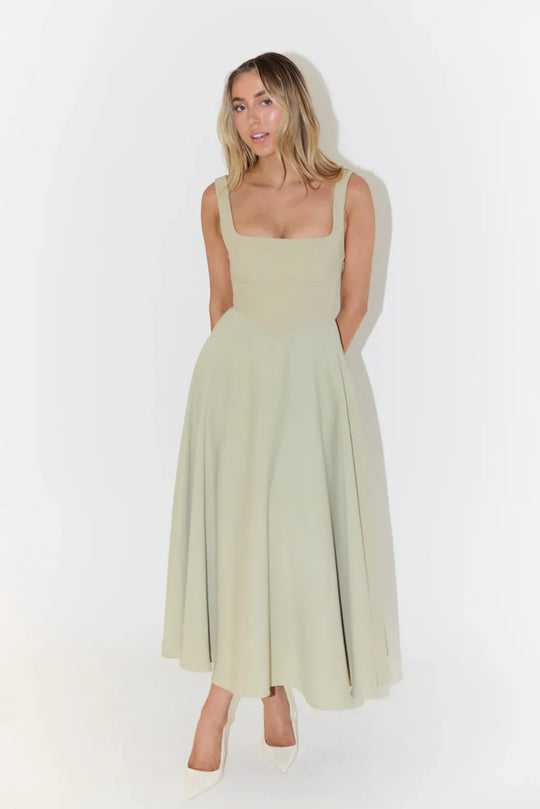 Variant image for Dames Midi Jurk Elegante Aansluitende Pasvorm Lange Mouw - Ariana-11