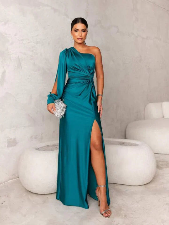 Variant image for Dames Avondjurk Elegante One-Shoulder Hoge Split - Angela-11