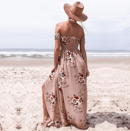 Dames Maxi Jurk Bloemenprint Off-the-Shoulder Zomer - Lisa-2