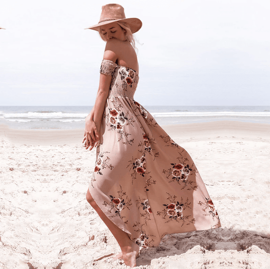 Dames Maxi Jurk Bloemenprint Off-the-Shoulder Zomer - Lisa-4