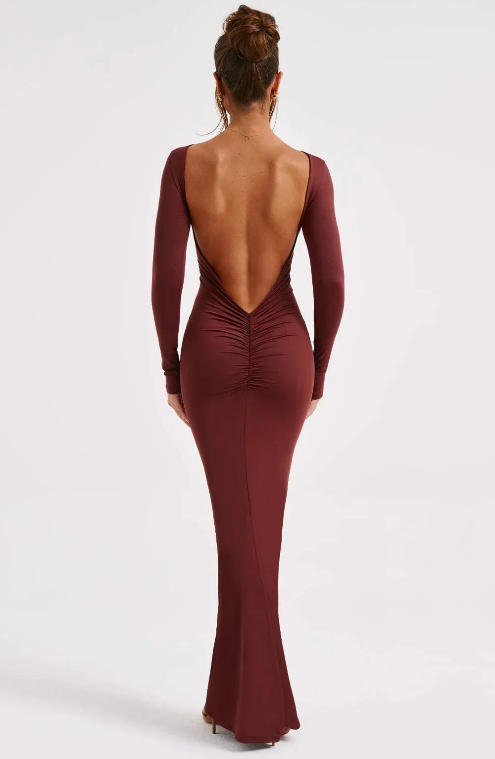 Dames Maxi Jurk Elegante Open Rug voor Zomer - JARA-6