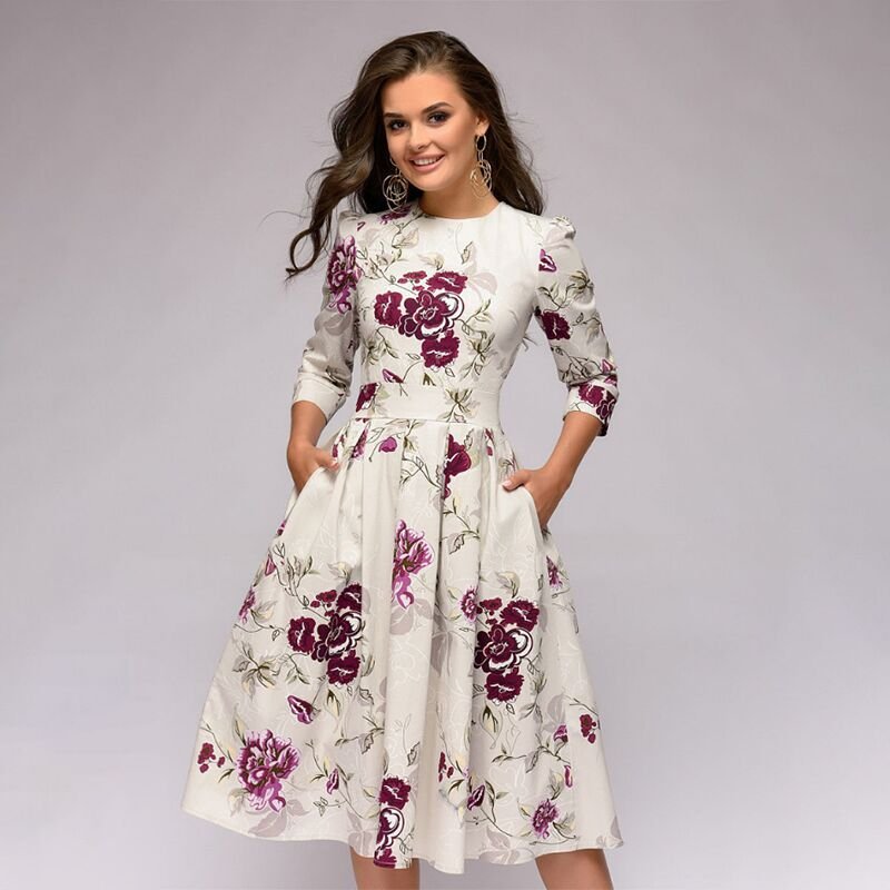 Dames Lange Satijnen Jurk Elegante Vloeiende Pasvorm - Olivia-1