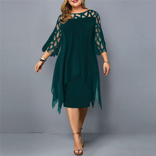 Dames Oversized Midi-Jurk Luchtige Pasvorm Elegante Stijl - Sophie-5