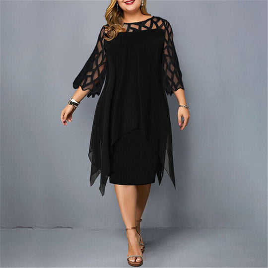Variant image for Dames Oversized Midi-Jurk Luchtige Pasvorm Elegante Stijl - Sophie-22