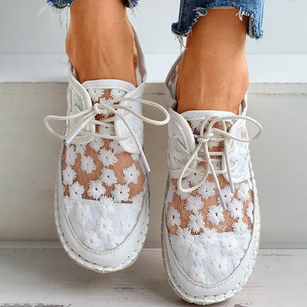 Variant image for Dames Sneakers Elegant Geborduurd Mesh Ontwerp - Iris-1