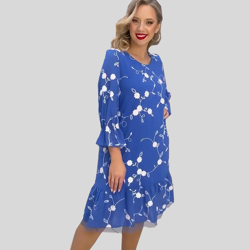 Dames Midi Jurk Elegante Flatterende Pasvorm - Elena-2