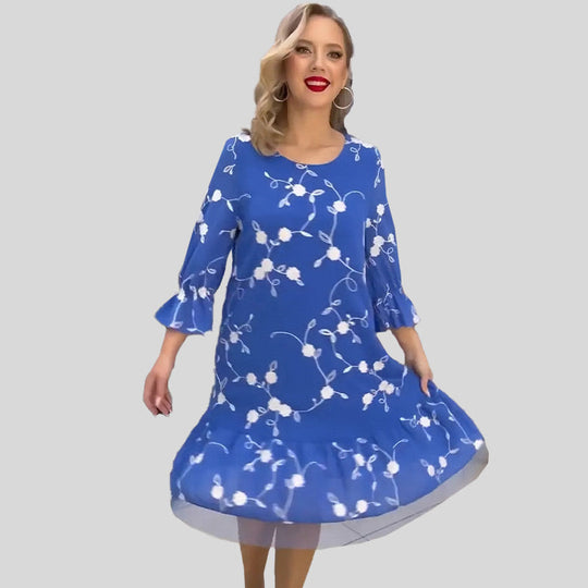 Dames Midi Jurk Elegante Flatterende Pasvorm - Elena-3