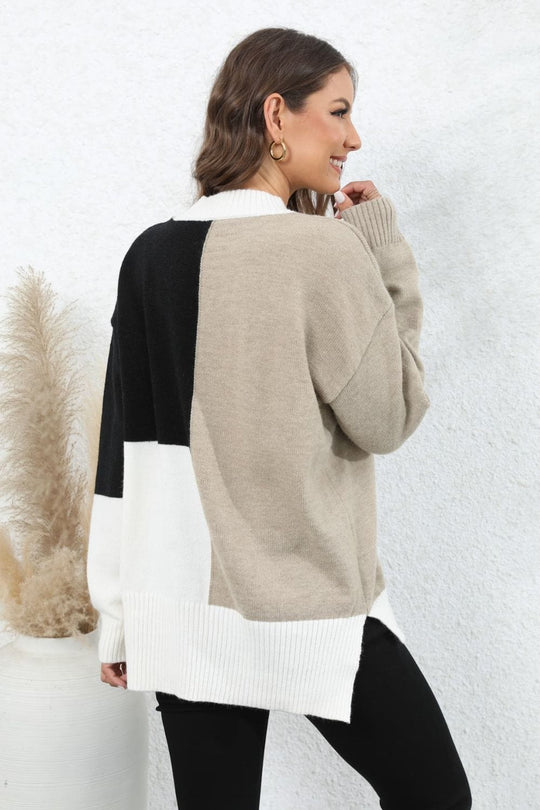 Holly - Dames gebreide trui met ronde hals