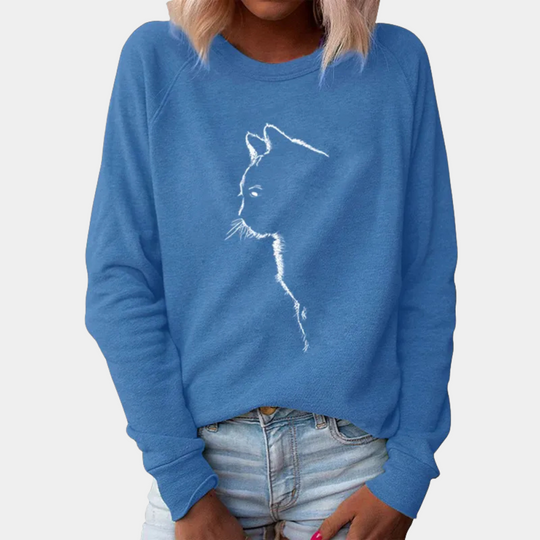 Adria - Casual damestrui met kattenmotief