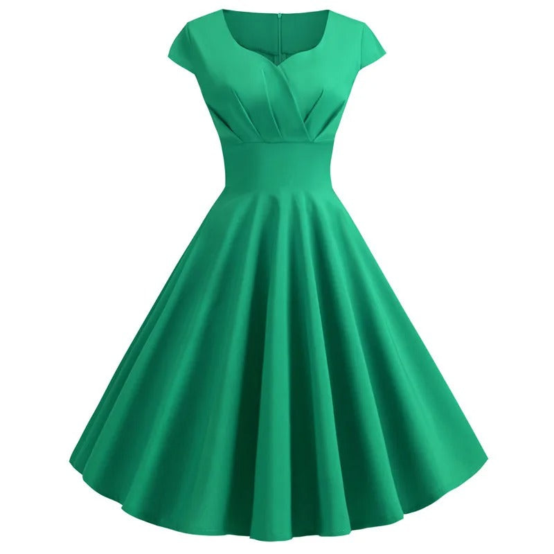 Variant image for Dames A-Lijn Jurk Vintage Flatterende Pasvorm voor Zomer - Marlena-26