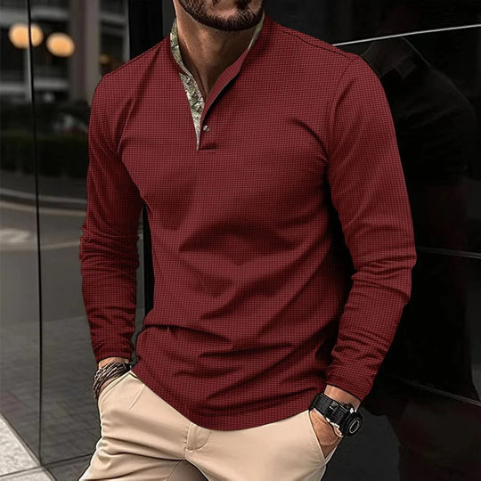 Alejandro - Heren casual overhemd met lange mouwen