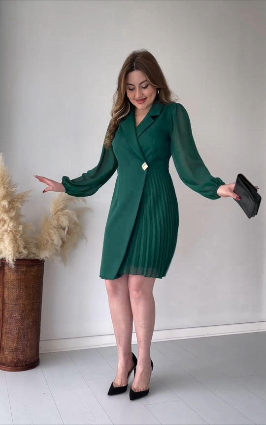 Variant image for Dames Blazer Jurk Elegant Getailleerd Design Midi - Nadine-16