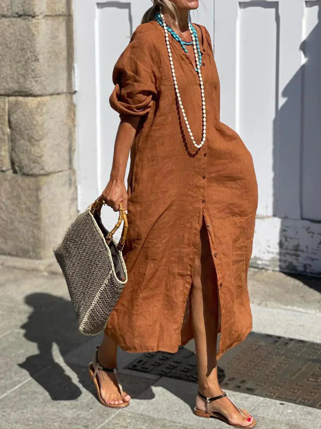 Dames Lange Jurk Elegante Flatterende Ontwerp - Sophie-1