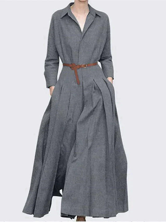 Dames Maxi Jurk Plooien Elegante Lange Zomerjurk - Gloria-1